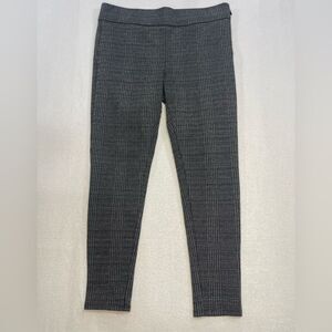 Ann Taylor Petite Plaid Pants Size 8P Gray Slim Career Stretch